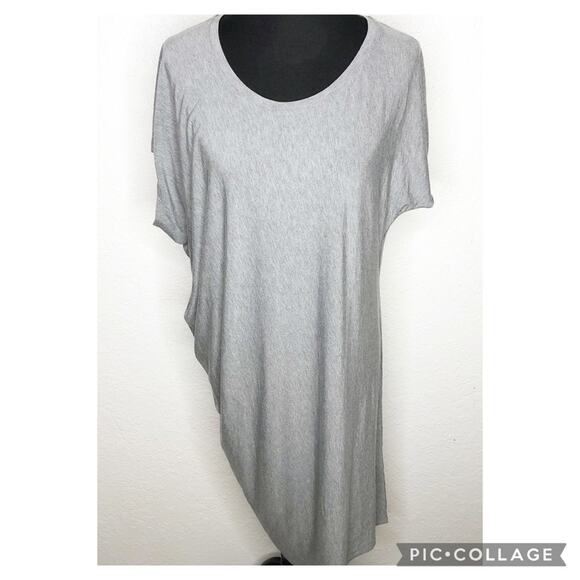 Athleta gray draped slouch jersey knit midi dress size Large - Picture 1 of 14